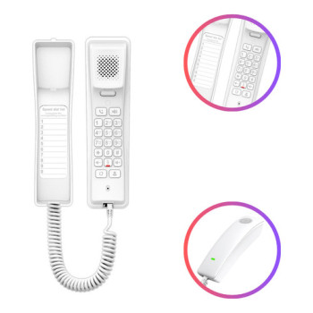 TELEFONE IP H2U BRANCO - FAST ETHERNET, COM POE E SEM FONTE - FANVIL