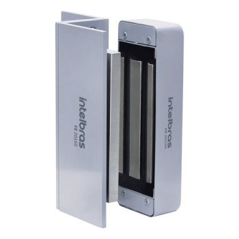 FECHADURA ELETROIMA SOB. 150KGF C/ SUPORTE COM SENSOR FE 20150 PRATA -AUTOMATIZA