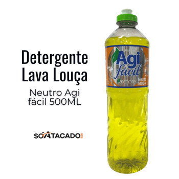 Detergente Lava Louça Neutro AgiFácil 500ML