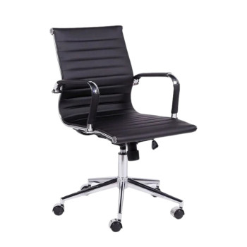 Cadeira De Escritório Travel Max Diretor Preta Com Base Giratória Executiva Estofado De Tecido