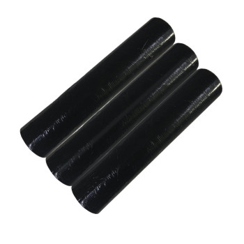 Filme Stretch 3KG 500mm X 0,025 Virgem S/Tubete Preto