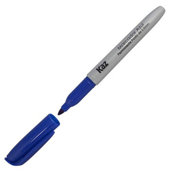PINCEL MARCADOR PERMANENTE PONTA 2.0MM AZUL - KAZ