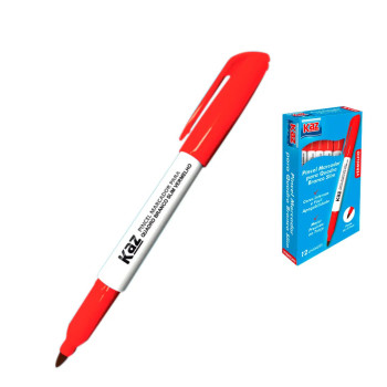 PINCEL MARCADOR P.QUADRO BCO. VERM. SLIM - KAZ