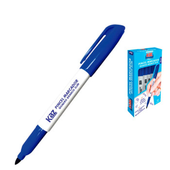 PINCEL MARCADOR P.QUADRO BCO. AZUL SLIM - KAZ