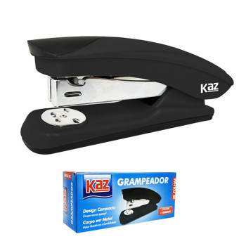 GRAMPEADOR P.20FLS 12CM PRETO - KAZ