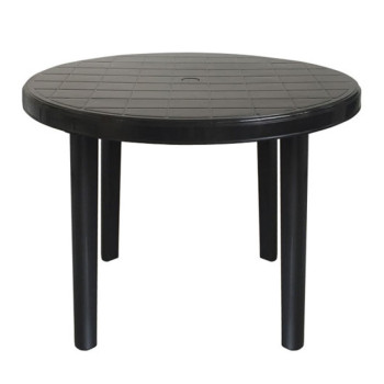 MESA REDONDA DESMONTAVEL - PRETA - ARQPLAST