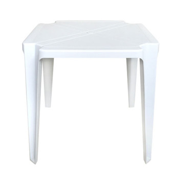 MESA MONOBLOCO QUADRADA BRANCA - ARQPLAST
