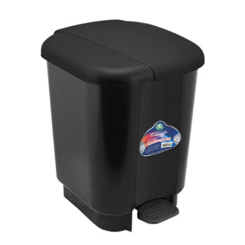 LIXEIRA C/PEDAL PL 21L PRETO - ARQPLAST