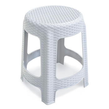 Banqueta Premium - Rattan - Branca