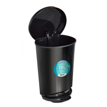 LIXEIRA C PEDAL PRETA 10L - ARQPLAST
