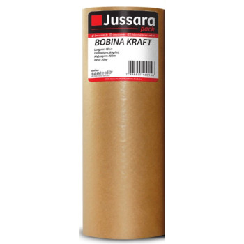 Bobina Papel Kraft Natureza 60 CM X 140 X 7 KG - 80 GR - JUSSARA