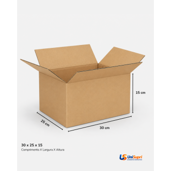 Caixa de Papelão Tipo Maleta 30x25x15