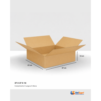 Caixas de papelao tipo Maleta 37x37x14 cm – Resistente, Versátil e Econômica