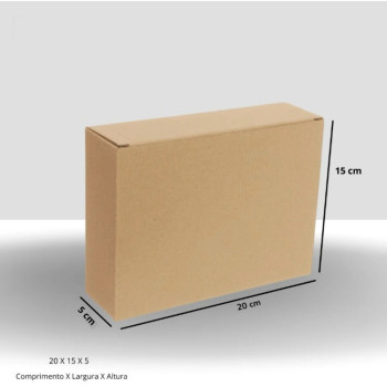 CAIXA DE PAPELÃO 20x15x5 ECONOMICA PARA EMBALAGEM