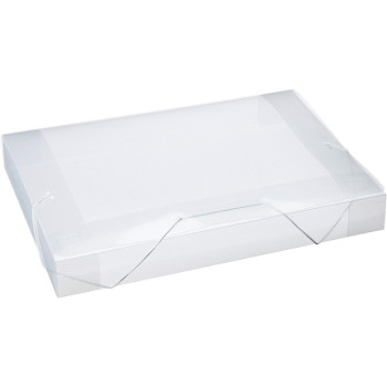 Pasta Aba Elastica Plastica Oficio 40 mm Cristal