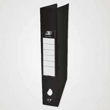 PASTA A-Z OFICIO LARGA ACP PVC PRETA COM VISOR