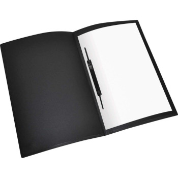 Pasta Grampo Trilho Plastica A4 Linha Black Preto